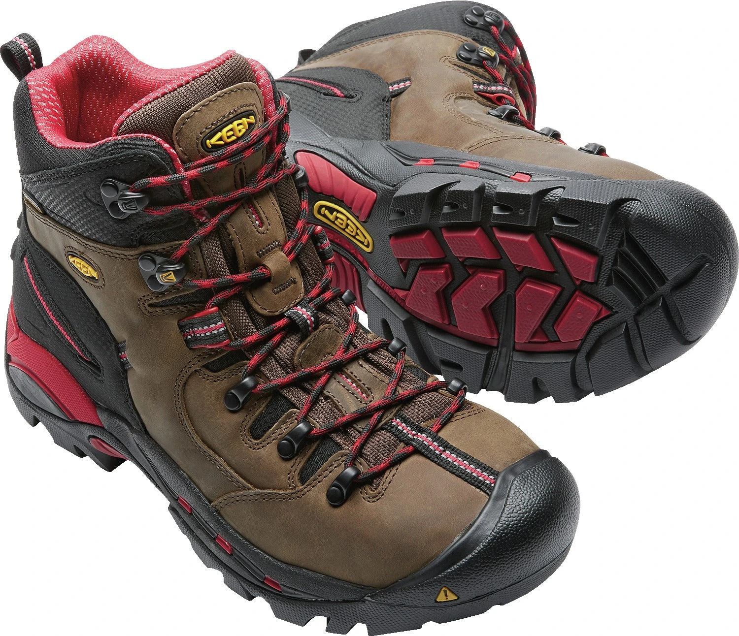 'Keen Utility' Men's 6" Pittsburgh WP Steel Toe - Bison Brown / Red / Black 8 'Keen Utility' Men's 6" Pittsburgh WP Steel Toe - Bison Brown / Red / Black - Image 6