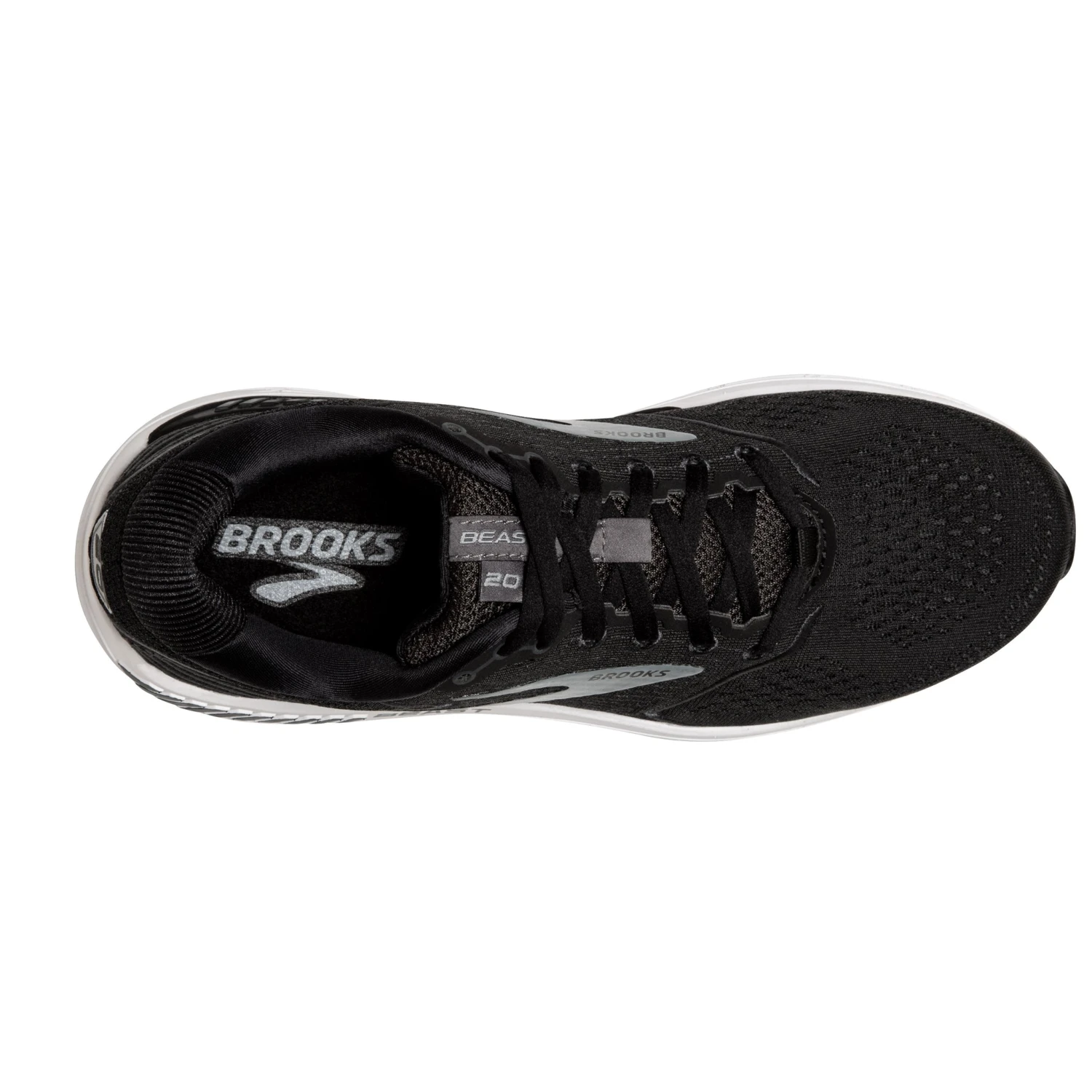 'Brooks' Men's Beast 20 - Black / Ebony / Grey 6 'Brooks' Men's Beast 20 - Black / Ebony / Grey - Image 4