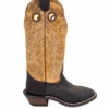 'Hondo Boots' Men's 14" Nubuck Bullhide Western Round Toe - Chocolate Brown / Tan -Fashion Shoe Store 20911 1024x1024@2x