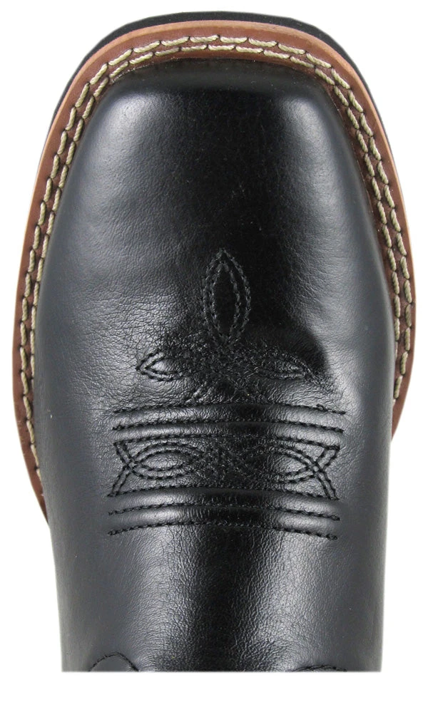 'Smoky Mountain' Children's Western Square Toe - Black 4 'Smoky Mountain' Children's Western Square Toe - Black - Image 2