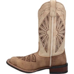 'Laredo' Women's 11" Kite Days Western Square Toe - Tan / Brown -Fashion Shoe Store 5821 3 1024x1024@2x