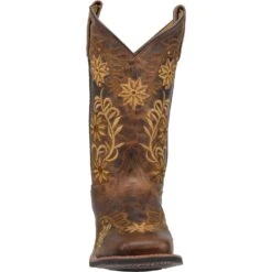 'Laredo' Women's 11" Secret Garden Western Square Toe - Brown -Fashion Shoe Store 5822 5 1024x1024@2x