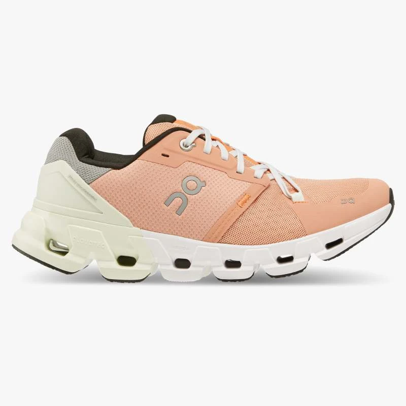 'On Running' Women's Cloudflyer 4 - Peach / Aloe 3 'On Running' Women's Cloudflyer 4 - Peach / Aloe