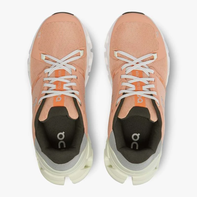 'On Running' Women's Cloudflyer 4 - Peach / Aloe 4 'On Running' Women's Cloudflyer 4 - Peach / Aloe - Image 2