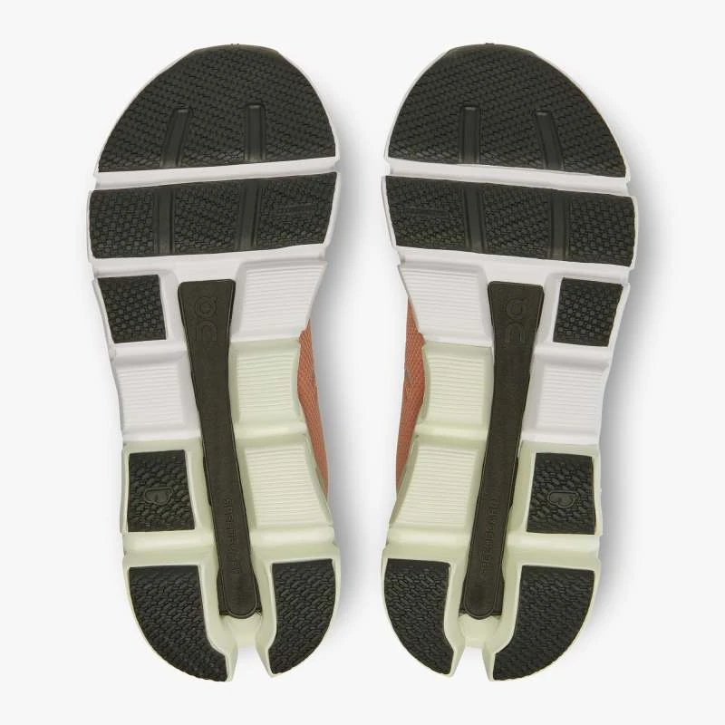 'On Running' Women's Cloudflyer 4 - Peach / Aloe 5 'On Running' Women's Cloudflyer 4 - Peach / Aloe - Image 3