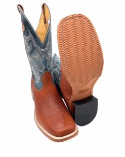 'Boulet' Men's 13" Western Square Toe - Utta Whisky / Puma Turqueza -Fashion Shoe Store 92935 1024x1024@2x