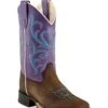 'Old West' Youth 10.5" Girls' Purple Western - Brown / Purple