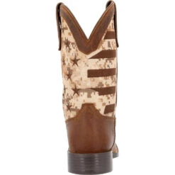 'Durango' Men's 11" Westward Saddlehorn Digital Camo Flag - Brown -Fashion Shoe Store DDB0397 back 1024x1024@2x