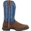 'Durango' Men's 12" Rebel Western Square Toe - Saddle Brown / Denim Blue -Fashion Shoe Store DDB0429 profile 1024x1024@2x