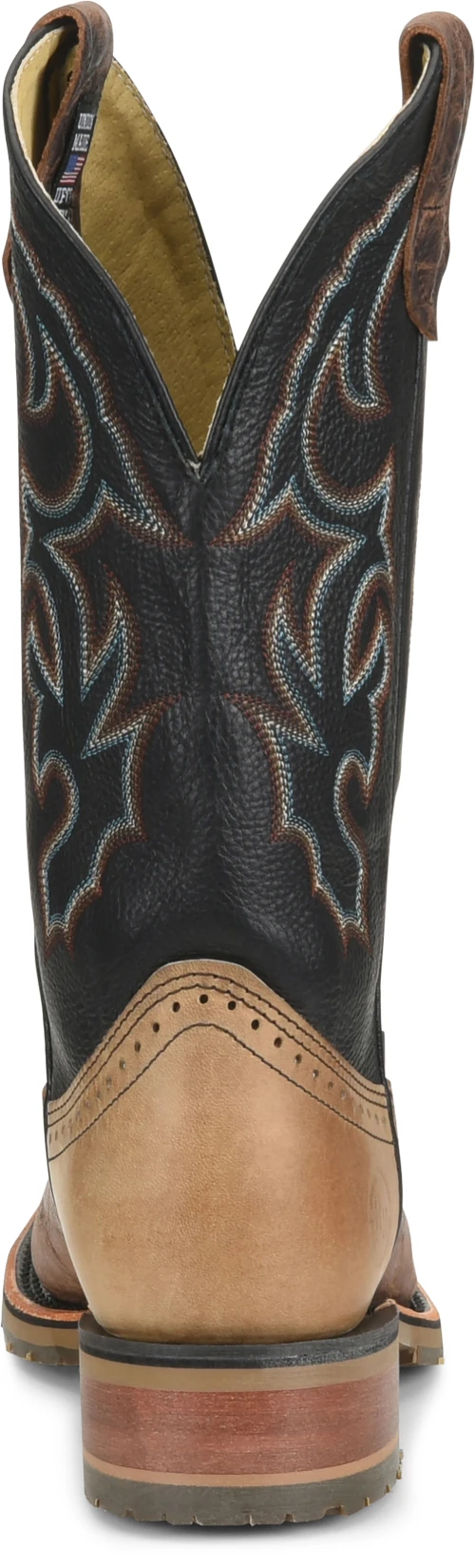'Double H' Men's 12" Grissom SR Square Toe I.C.E. ™ Roper - Kenia Cognac / Summer Tan / Black 7 'Double H' Men's 12" Grissom SR Square Toe I.C.E. ™ Roper - Kenia Cognac / Summer Tan / Black - Image 5