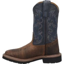 'Dan Post' Kids' 8" Brantley Western - Brown / Blue (Sizes 8.5C-3Y) -Fashion Shoe Store DPC2938 3 1024x1024@2x