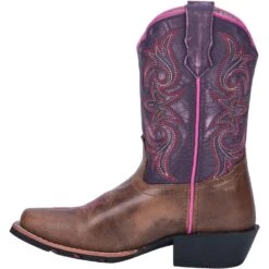 'Dan Post' Youth Majesty Leather Boot - Brown / Purple -Fashion Shoe Store DPC3947 3 1024x1024@2x