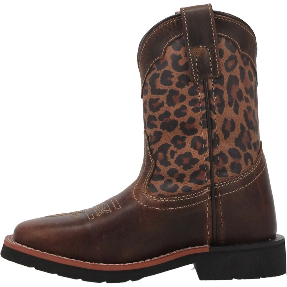 'Dan Post' Youth 9" Makucha Leopard Western Square Toe - Tan / Multi (Sizes 3Y-6Y) 9 'Dan Post' Youth 9" Makucha Leopard Western Square Toe - Tan / Multi (Sizes 3Y-6Y) - Image 7