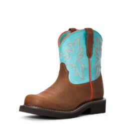 'Ariat' Youth 6" Cowpoke Fatbaby Western - Dark Brown / Turquoise 11 'Ariat' Youth 6" Cowpoke Fatbaby Western - Dark Brown / Turquoise -Fashion Shoe Store F20 YTH WEST 10034014 3 4 front 1024x1024@2x