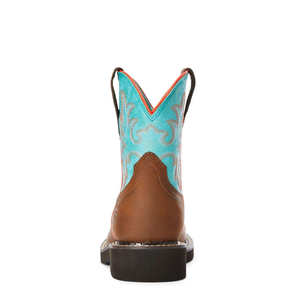 'Ariat' Youth 6" Cowpoke Fatbaby Western - Dark Brown / Turquoise 6 'Ariat' Youth 6" Cowpoke Fatbaby Western - Dark Brown / Turquoise - Image 4