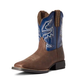 'Ariat' Youth 8" Sorting Pen Western Square Toe - Chocolate / Navy 11 'Ariat' Youth 8" Sorting Pen Western Square Toe - Chocolate / Navy -Fashion Shoe Store F21 YTH WEST 10038333 3 4 front 1024x1024@2x