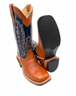 'Fenoglio Boots' Men's 13" Boomer Western Square Toe - Russet / Blue -Fashion Shoe Store FB001012046 1024x1024@2x