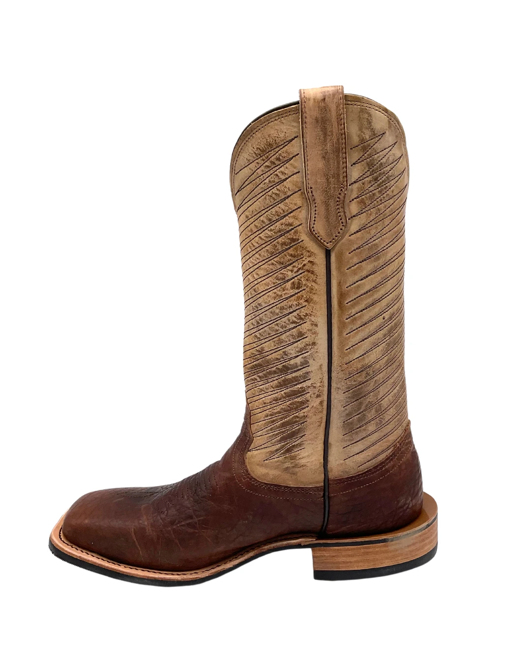 Fenoglio Boots Men's Bison Square Toe - Brown / Tan 8 Fenoglio Boots Men's Bison Square Toe - Brown / Tan - Image 6