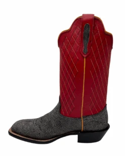 'Fenoglio' Men's 13" Cape Buffalo Western Square Toe - Grey / Red -Fashion Shoe Store FB342426282 1024x1024@2x