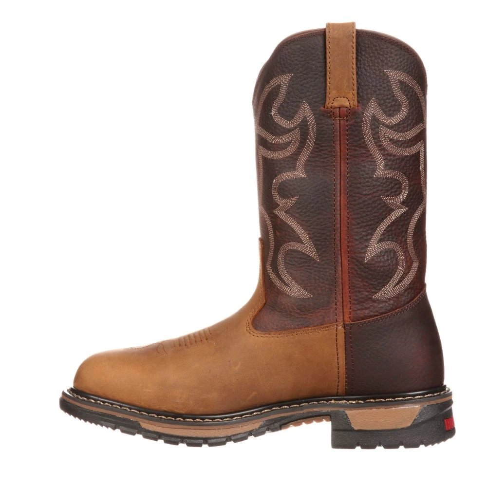 'Rocky' Men's 10" Original Ride Branson Roper WP Round Toe - Tan / Bridle Brown 9 'Rocky' Men's 10" Original Ride Branson Roper WP Round Toe - Tan / Bridle Brown - Image 7