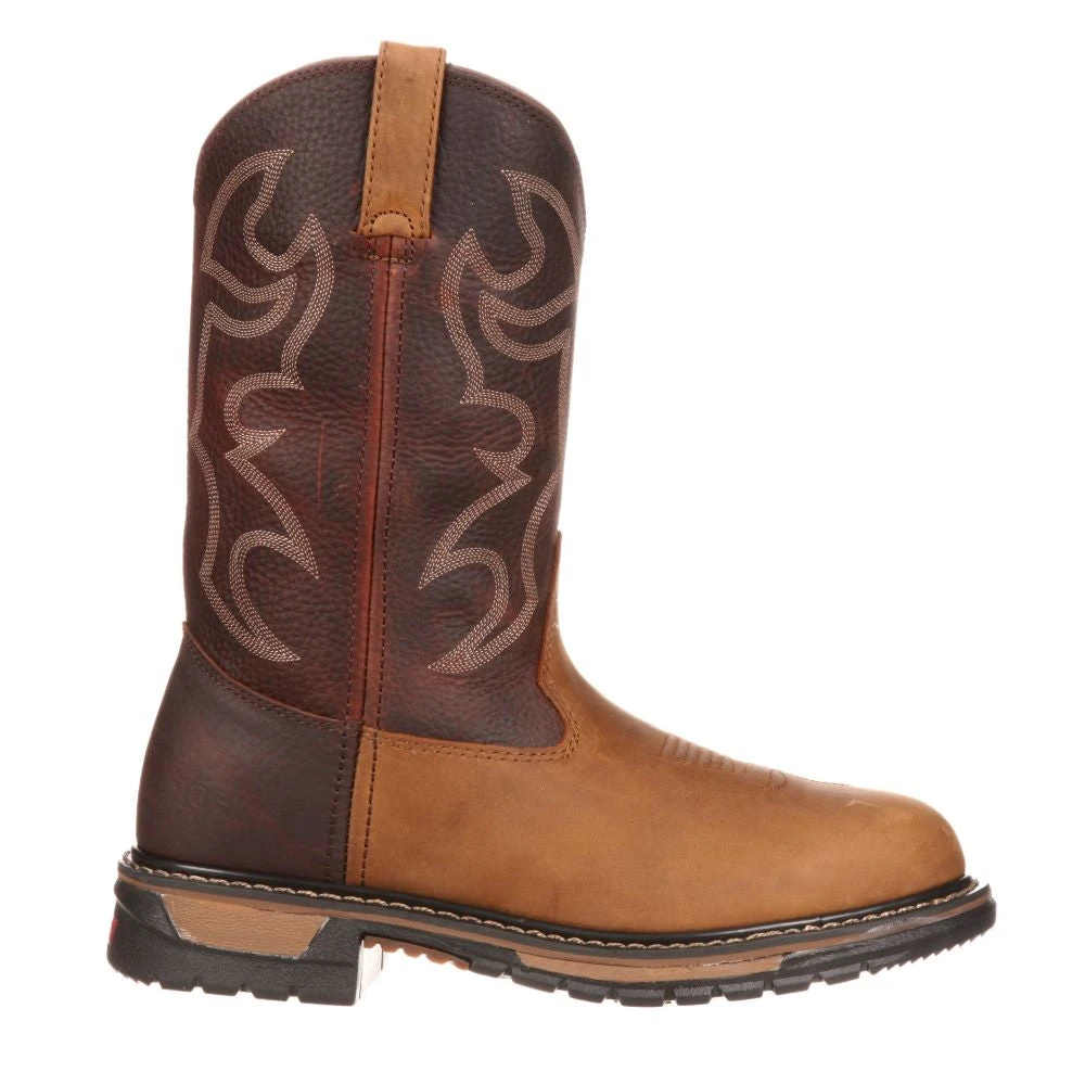 'Rocky' Men's 10" Original Ride Branson Roper WP Round Toe - Tan / Bridle Brown 3 'Rocky' Men's 10" Original Ride Branson Roper WP Round Toe - Tan / Bridle Brown