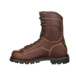 'Georgia Boot' Men's 8" AMP LT Logger EH WP Comp Toe - Brown -Fashion Shoe Store GB00238 instep profile 1024x1024@2x