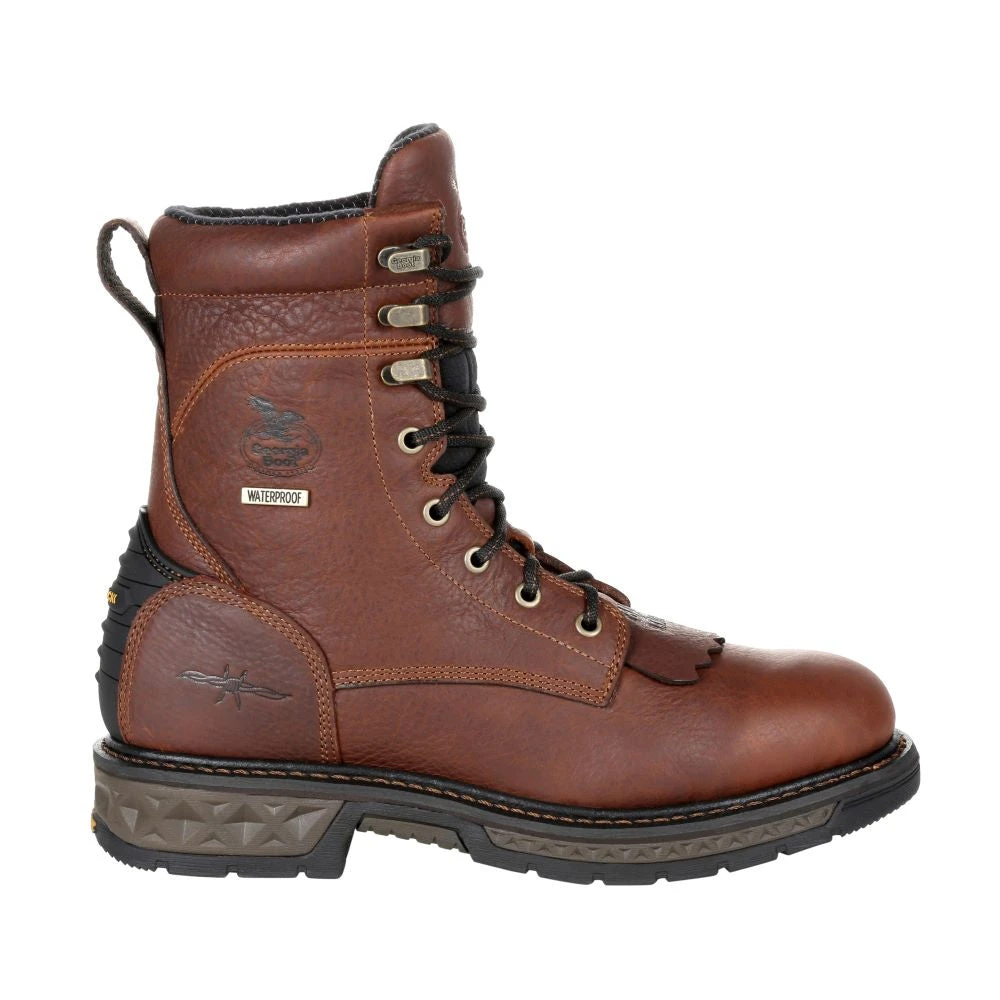'Georgia Boot' Men's 8" Carbo-Tec LT EH WP Lacer Soft Toe - Brown 3 'Georgia Boot' Men's 8" Carbo-Tec LT EH WP Lacer Soft Toe - Brown