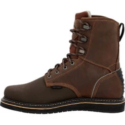 'Georgia Boot' Men's 8" AMP LT Poser EH Wedge Soft Toe - Brown 13 'Georgia Boot' Men's 8" AMP LT Poser EH Wedge Soft Toe - Brown -Fashion Shoe Store GB00520 instep profile 1024x1024@2x