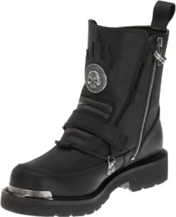 'Harley Davidson' Men's 6" Distortion Skull Zip Boot - Black -Fashion Shoe Store HDM D94167 F15 091114 135 1024x1024@2x