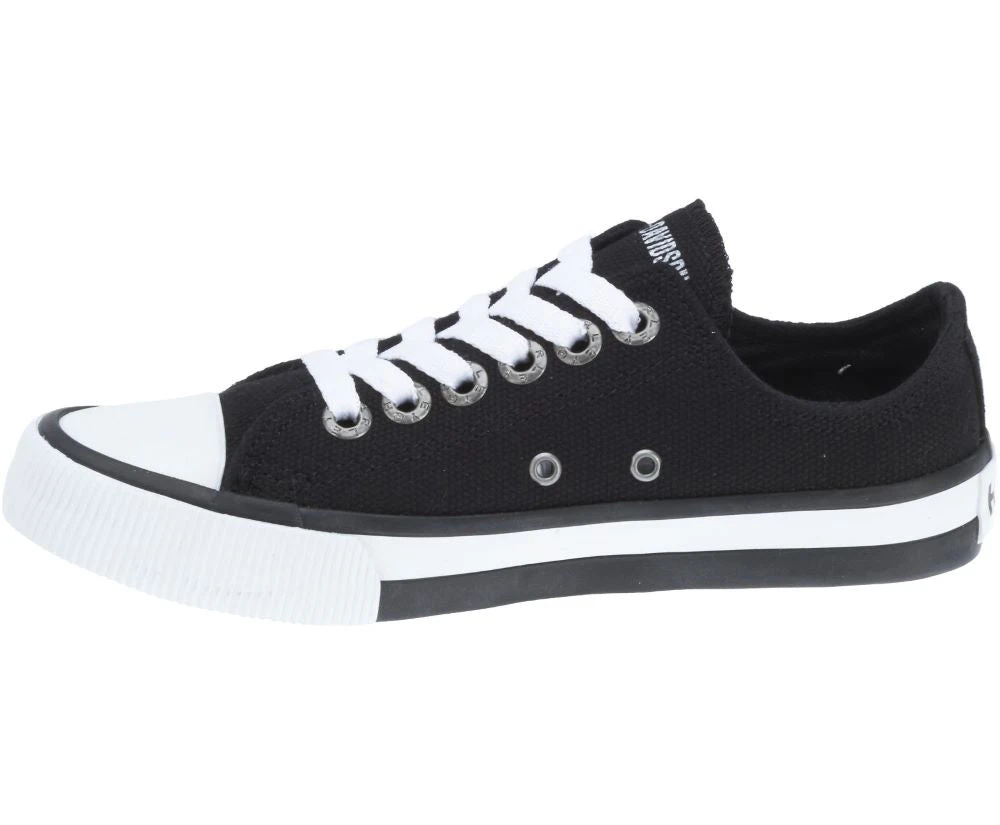 'Harley Davidson' Women's Zia Black Canvas Sneaker - Black 8 'Harley Davidson' Women's Zia Black Canvas Sneaker - Black - Image 6