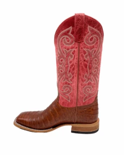 'Anderson Bean' Men's 13" HorsePower Top Hand Western Square Toe - Brandy Caiman Belly / Red Sinsation -Fashion Shoe Store HP80032 1024x1024@2x