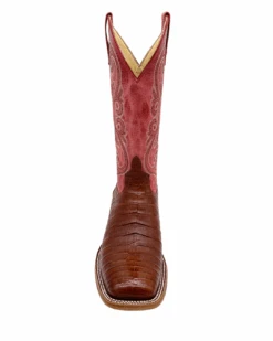 'Anderson Bean' Men's 13" HorsePower Top Hand Western Square Toe - Brandy Caiman Belly / Red Sinsation -Fashion Shoe Store HP80033 1024x1024@2x