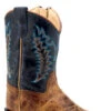 'Old West' Toddler's Western Square Toe - Tan / Blue -Fashion Shoe Store Navy Leather Square Toe Bsi1960 S 1 93991 1024x1024@2x