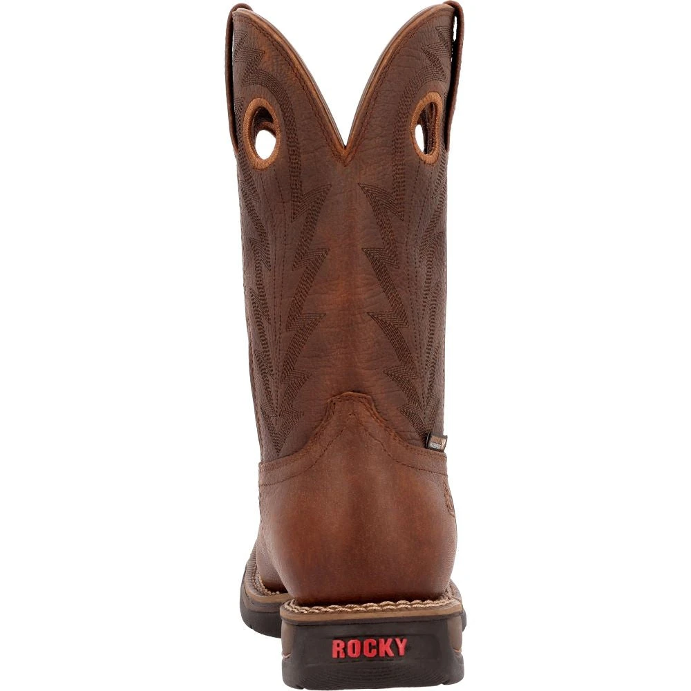 'Rocky' Men's Long Range Western WP Soft Toe - Brown 7 'Rocky' Men's Long Range Western WP Soft Toe - Brown - Image 5