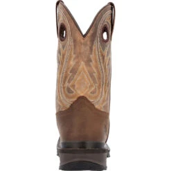 'Rocky' Men's 11" Ram's Horn EH Western Square Toe - Western Dark Brown -Fashion Shoe Store RKW0393 back 1024x1024@2x
