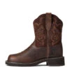 'Ariat' Women's 8" Fatbaby Heritage Tess Western Round Toe - Forest Brown / Jamocha -Fashion Shoe Store S22 WMS WEST 10040264 side 1024x1024@2x