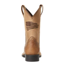 'Ariat' Youth Patriot 2.0 Square Toe - Homestead Brown -Fashion Shoe Store S22 YTH WEST 10039909 heel 1024x1024@2x