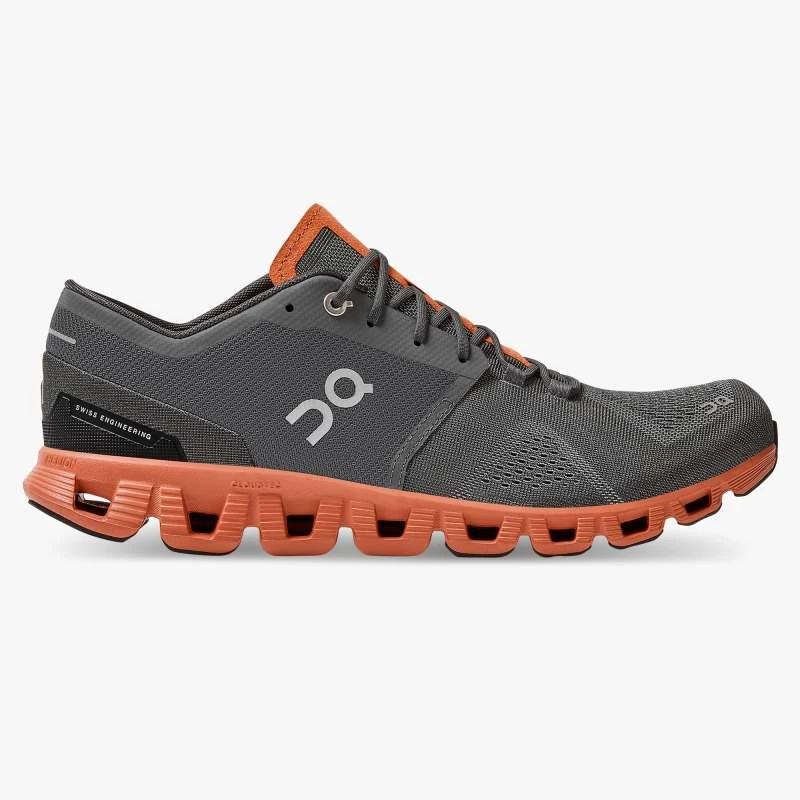 'On Running' Men's Cloud X - Rust / Rock 3 'On Running' Men's Cloud X - Rust / Rock